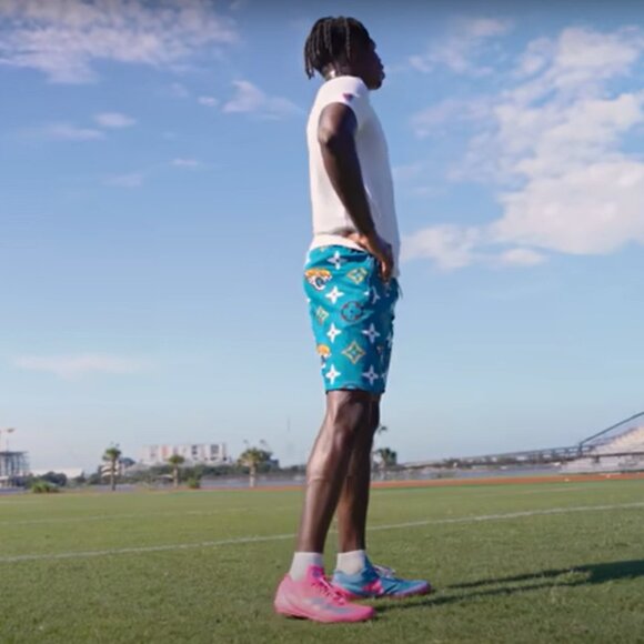 Adidas Adizero Electric Mens Size 17 Football Cleats Cotton Candy Travis Hunter - Picture 2 of 15